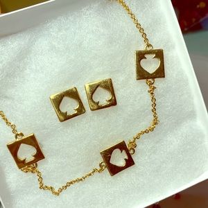Kate Spade long necklace and earrings
